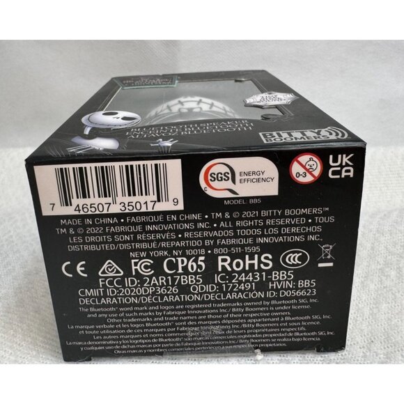 Disney Jack Skellington Wireless Bluetooth Bitty Boomer Speaker NIB 1 - Picture 6 of 7